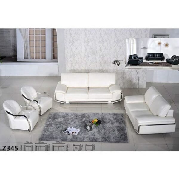 European style furniture genuine leather living room sofa 1+2+3 combination design - Image 2